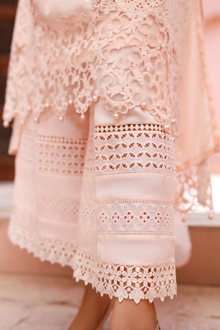 Peach Blossom Shirt with Dupatta - Image 5